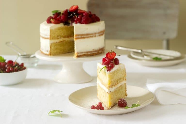 layer cake gâteau couches étages fruits baies part
