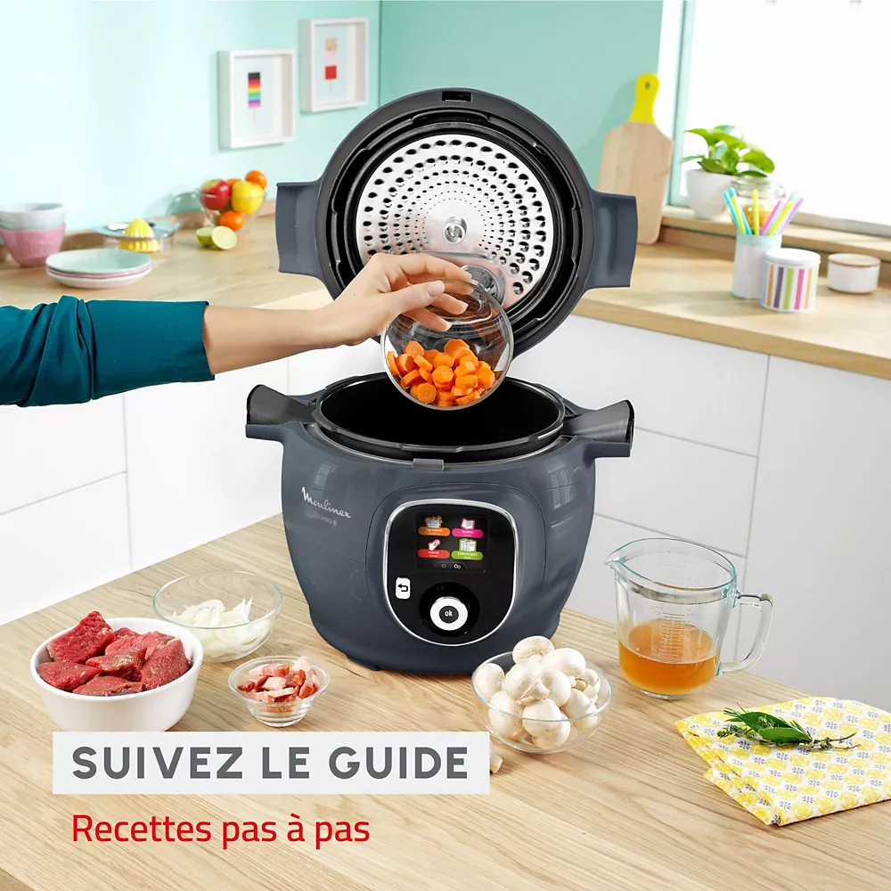 Faites mijoter, dorer, cuire à la vapeur… pour moins de 170 € avec ce Cookeo+ en promo chez boulanger