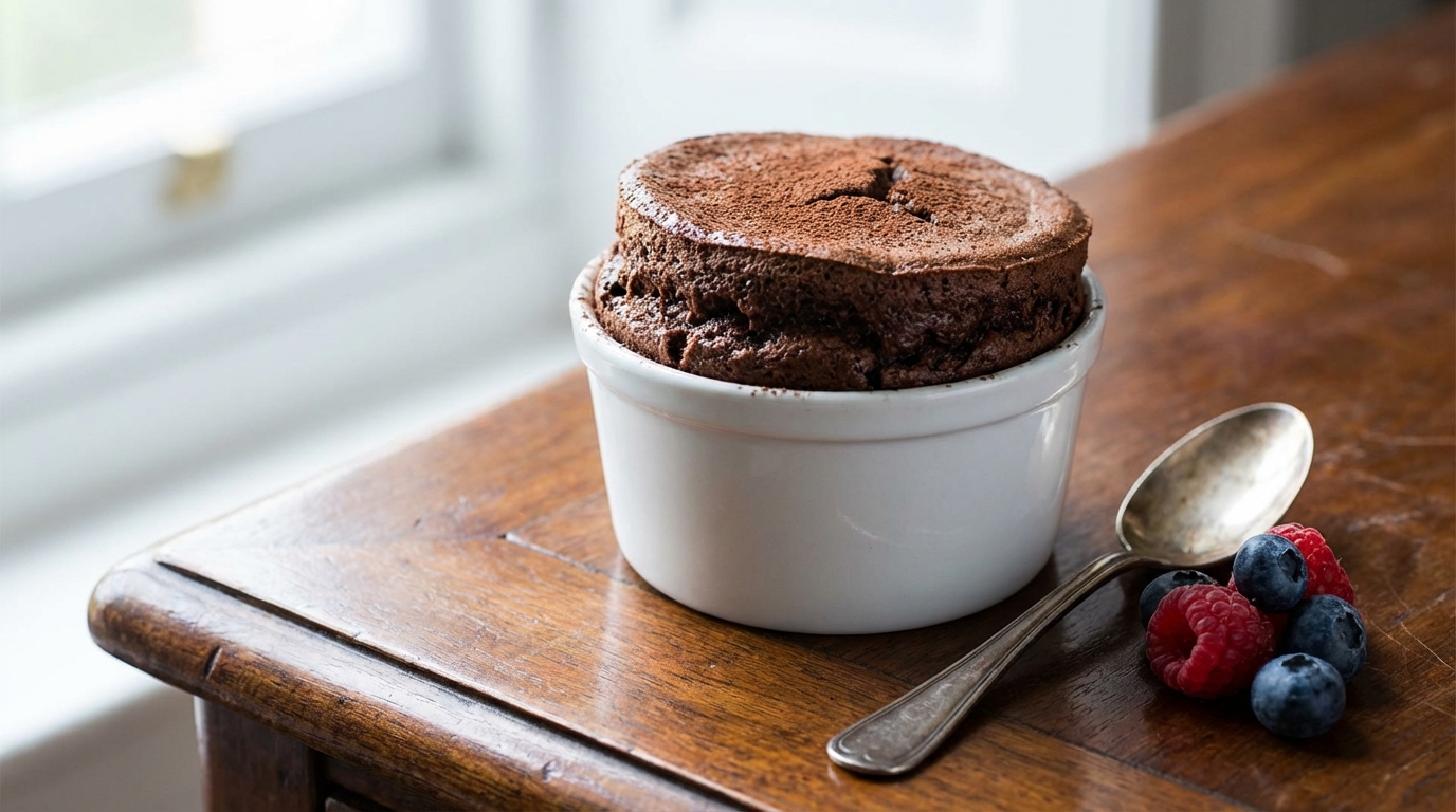 « Il a gonflé sans retomber » : ce soufflé vegan au chocolat noir cache un secret de cuisson que je garde jalousement