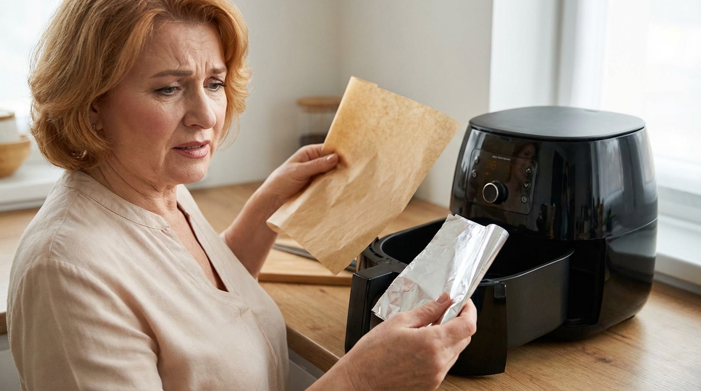 Papier cuisson dans l’airfryer : cette règle d’or précise évite les mauvaises surprises à la cuisson (surchauffe, incendie…)