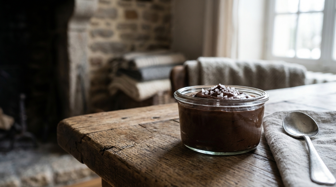 Incroyable douceur chocolatée, texture mousseuse et pointe de sel : la crème vegan qui régale l’hiver et fait le plein de protéines sans œuf ni lait