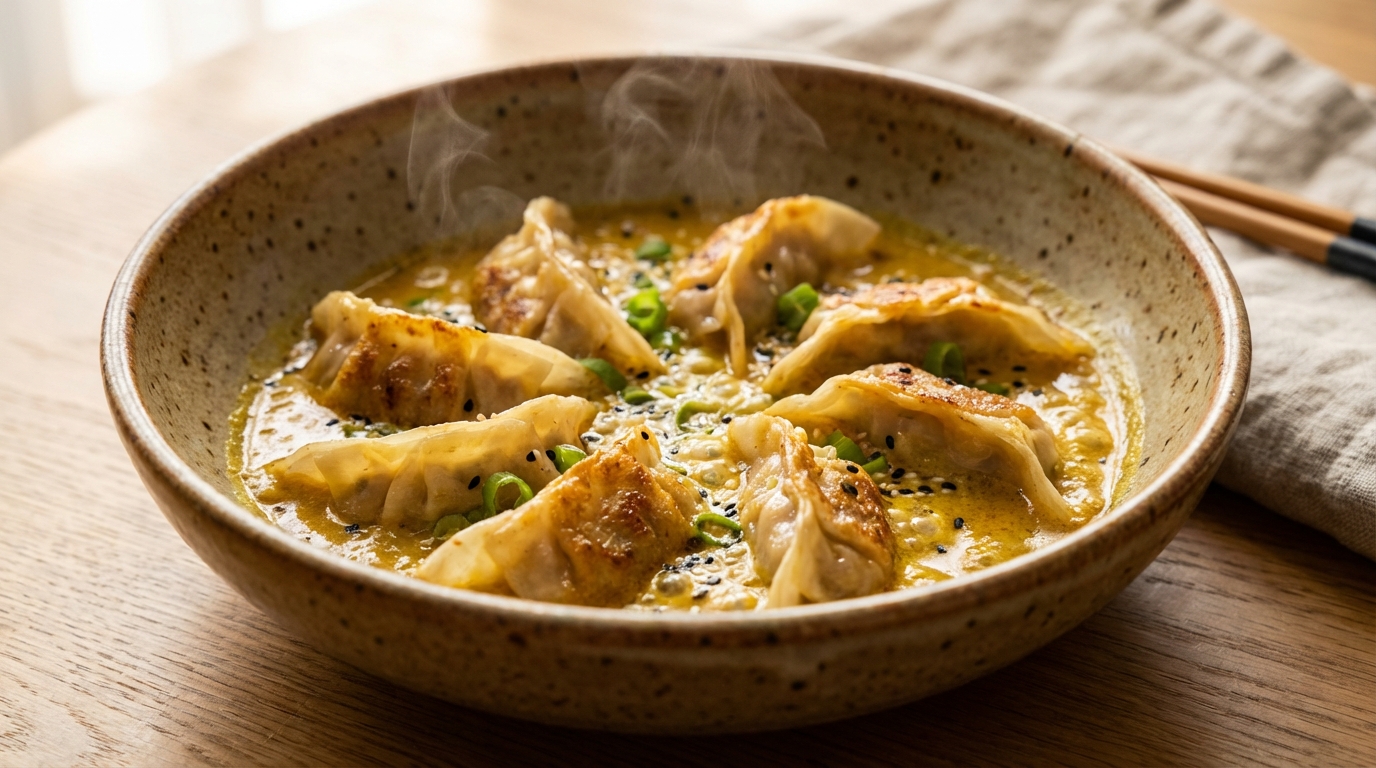 Une seule poêle, 15 minutes : la technique pour des raviolis croustillants et une sauce onctueuse, sans les faire bouillir