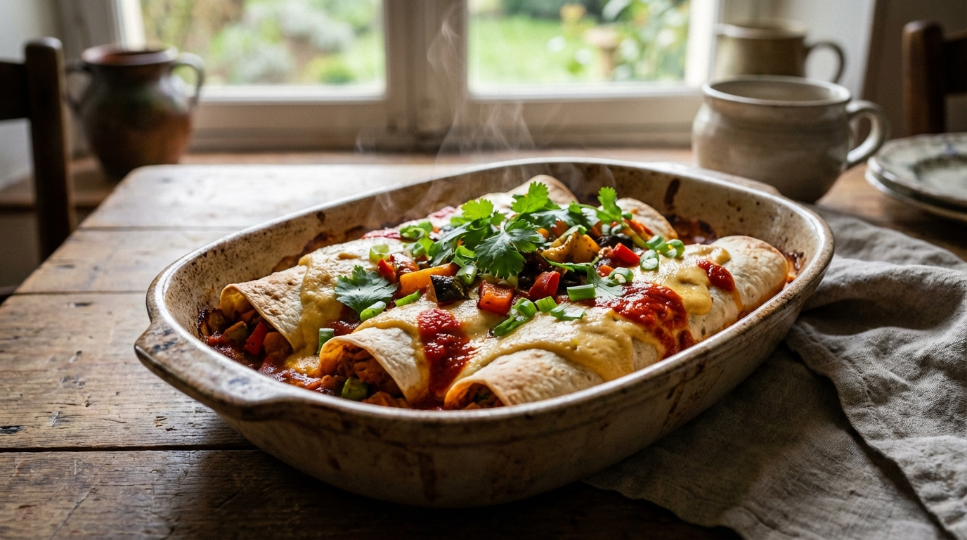 Fondantes, épicées et prêtes en 25 minutes : ces enchiladas vegan avec des restes vont transformer vos fins de semaine