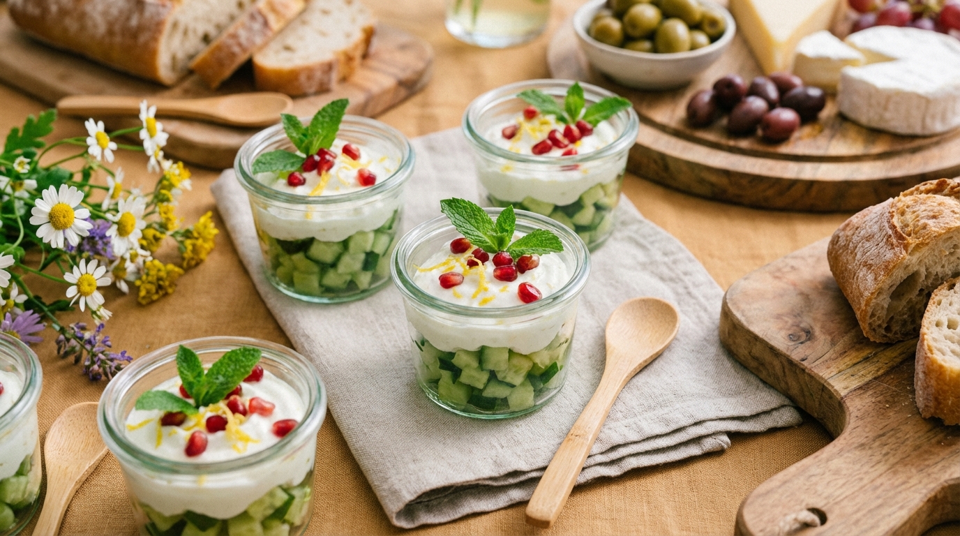 Ni four ni casserole : cet apéro printanier se prépare juste en empilant tout dans un verre (un régal frais !)