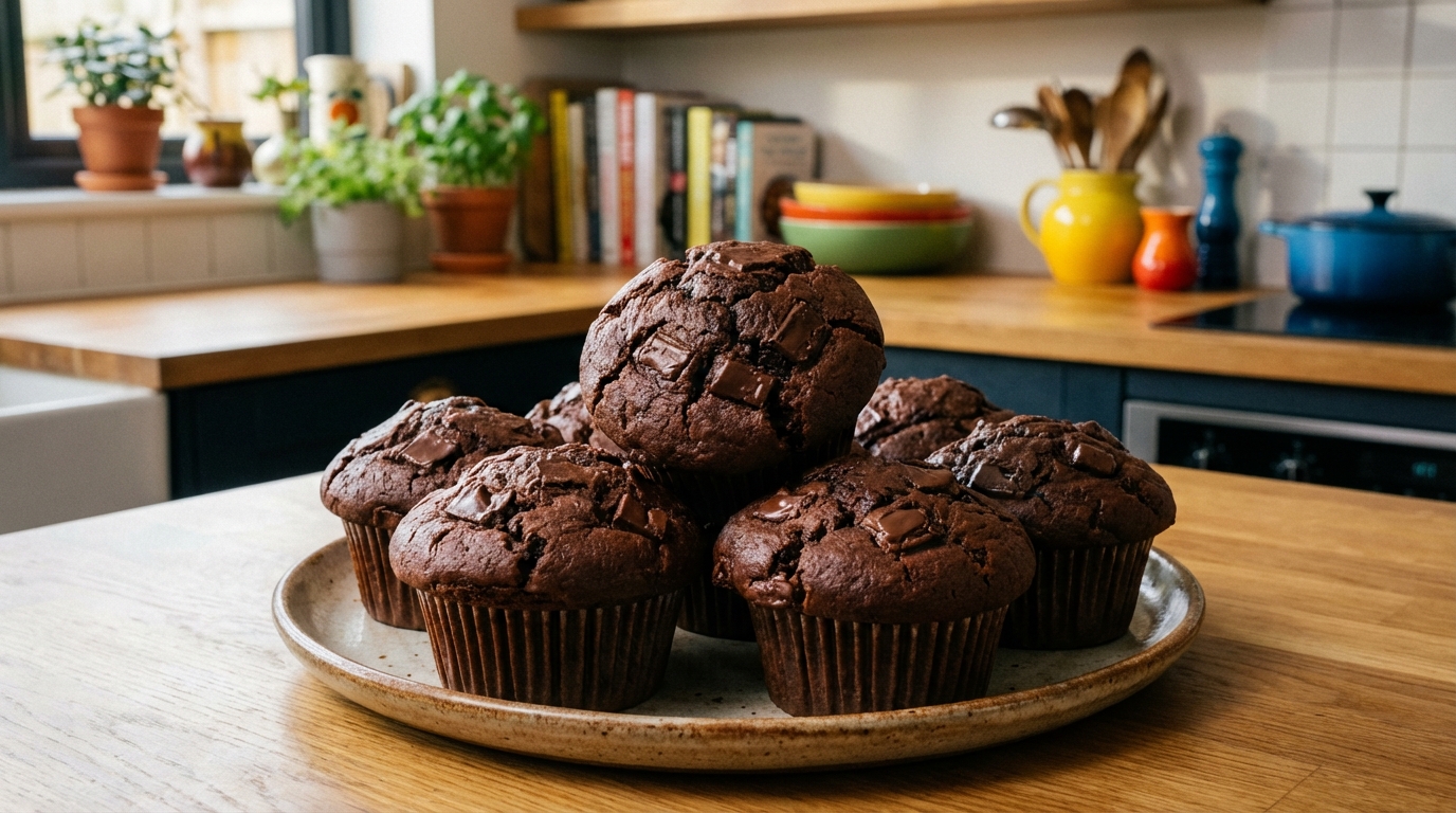 « Mes muffins au chocolat étaient bons mais jamais fondants » : ce double dosage dans la pâte a tout changé en 18 minutes de four