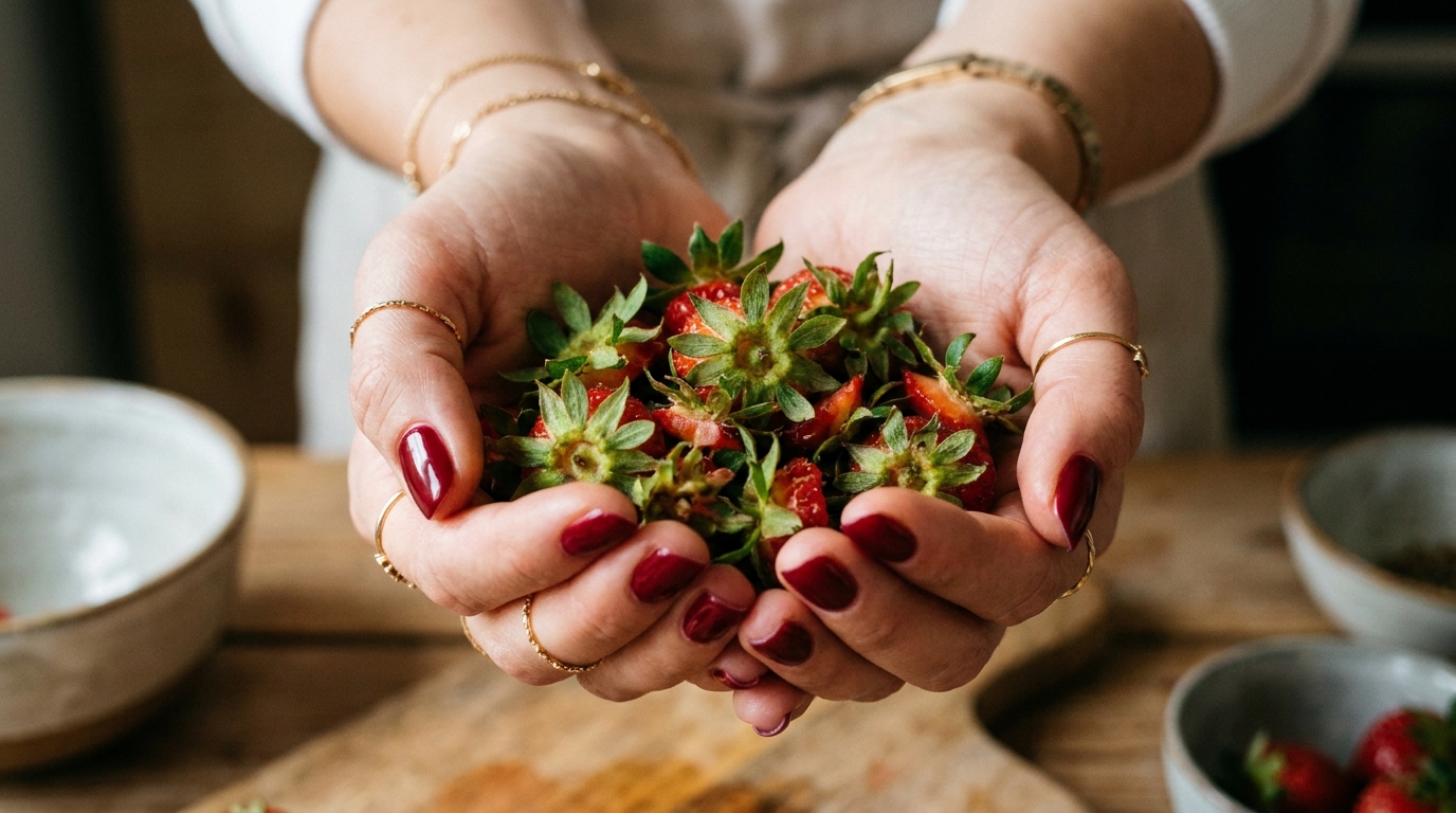 Avant d&rsquo;équeuter vos fraises ce printemps, sachez que ces petites queues vertes cachent au moins sept usages en cuisine