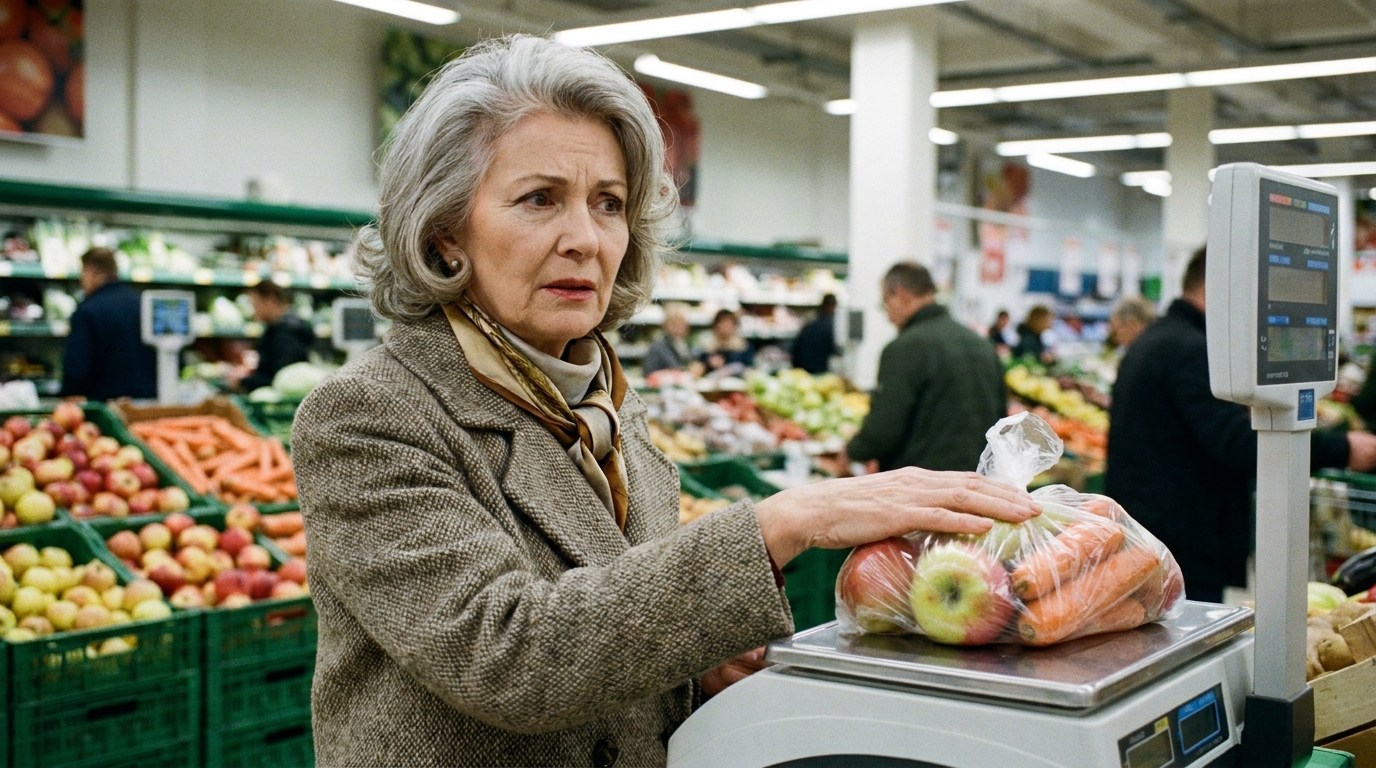 Si le prix de vos fruits vous semble toujours trop élevé au supermarché, regardez comment votre sac repose sur la balance