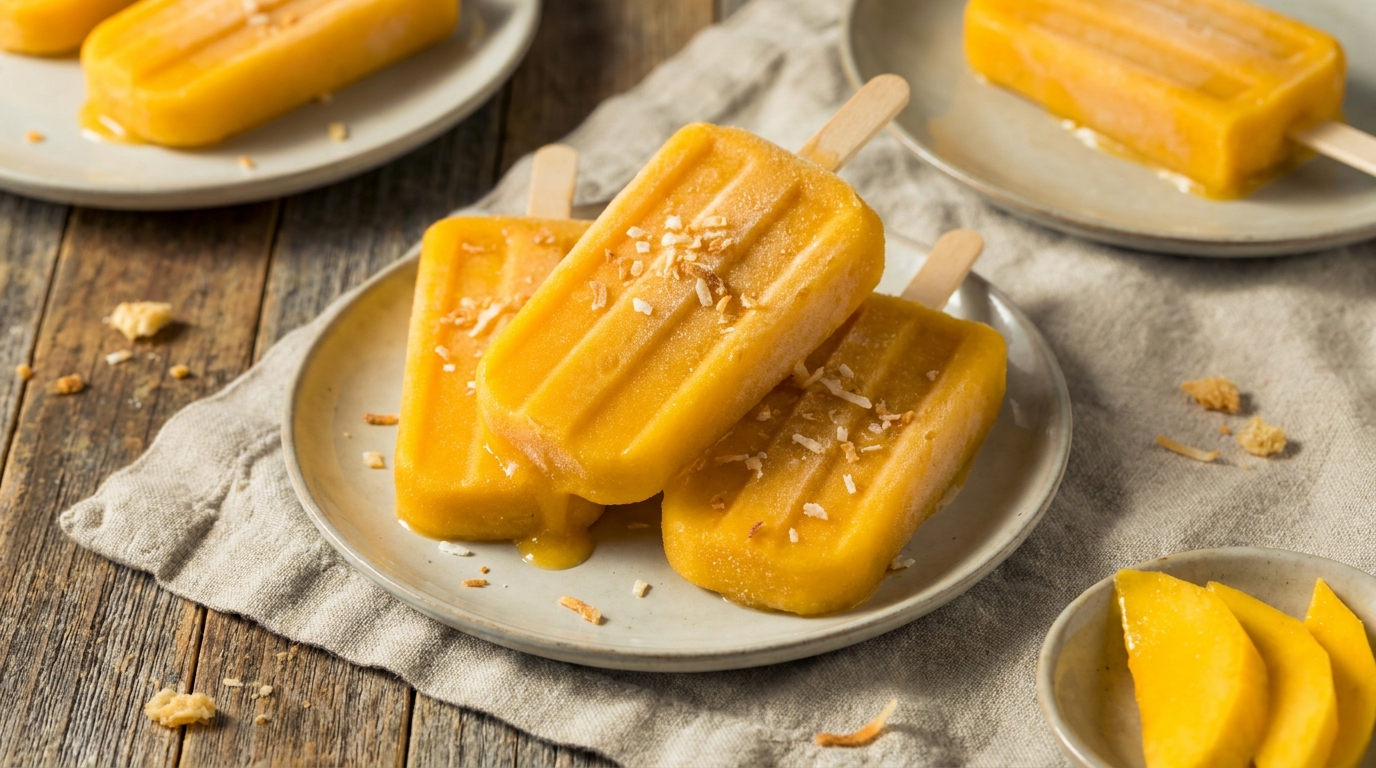 « C’est pas possible que ce soit fait maison » : mes glaces coco-mangue avec leur enrobage fruité ont bluffé toute la tablée