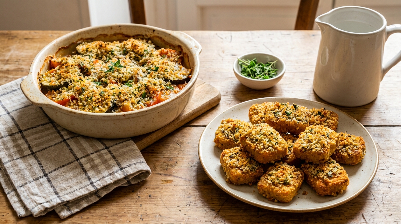 Depuis que je garde mon pain sec au lieu de le jeter, mes gratins et nuggets vegan ont une croûte dorée que le supermarché ne vendra jamais