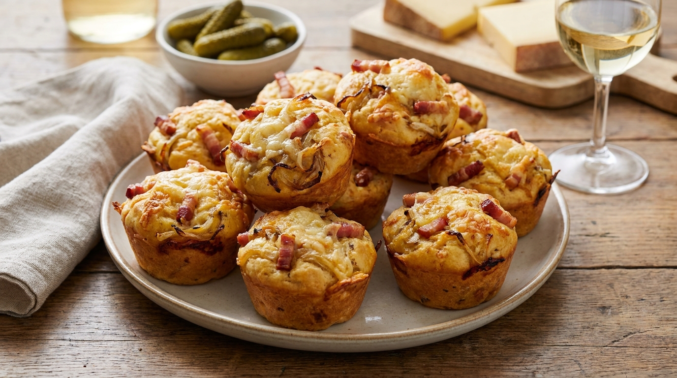 J’ai glissé des oignons caramélisés dans une simple pâte à muffins salés : mes invités ont cru que j’avais commandé chez un traiteur