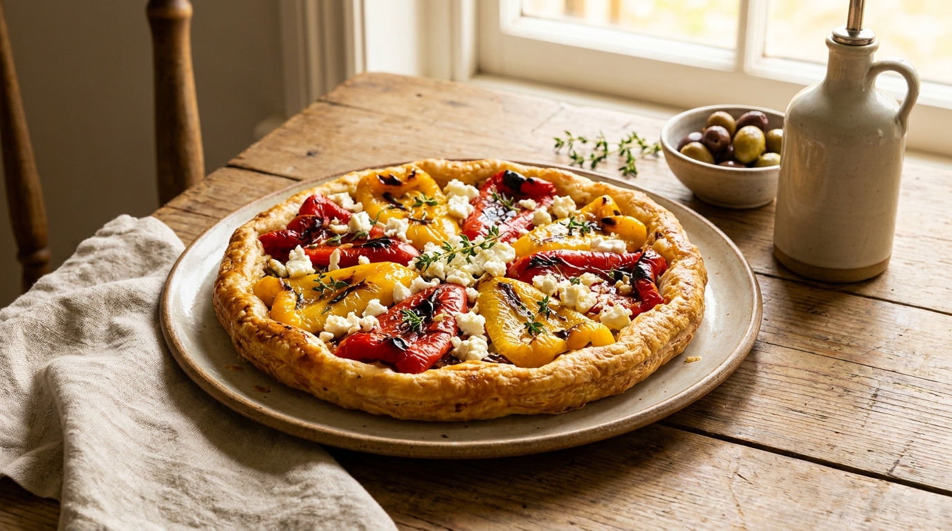 « Pourquoi tu mets ça sur la pâte avant les légumes ? » : depuis cette tarte aux poivrons fondants, plus personne ne réclame de pizza le vendredi soir