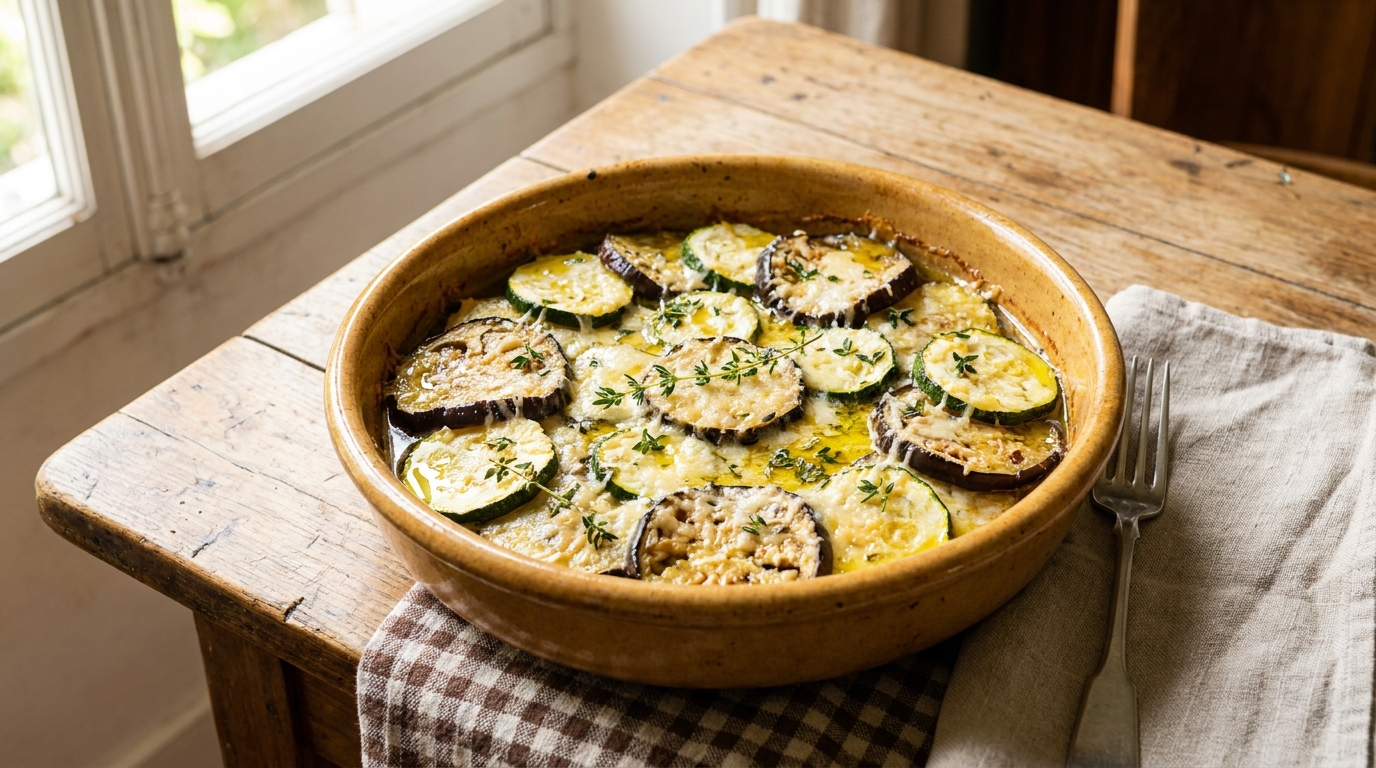 C&rsquo;est fini pour les gratins dauphinois trop lourds : cet été, tout le monde passe à ce plat fondant à base de courgette et d&rsquo;aubergine