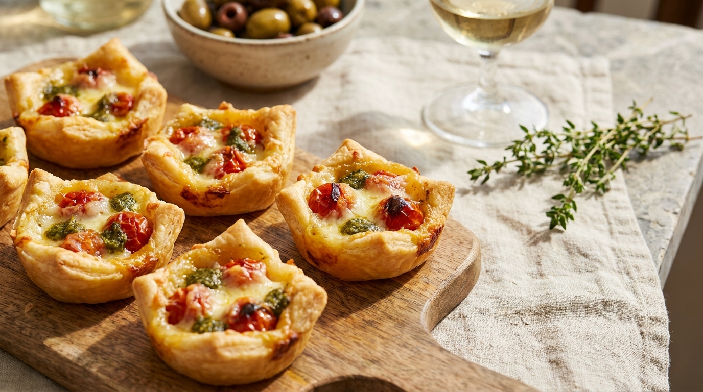J’achetais toujours mes feuilletés apéritifs tout faits : le jour où j’ai testé ces tartelettes aux tomates cerises rôties, je n’en ai plus jamais racheté
