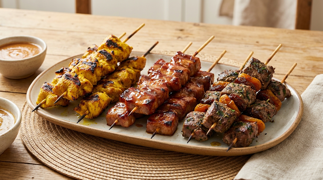 J’enfilais mes brochettes et je les posais direct sur le barbecue : le jour où j’ai mariné la viande la veille, j’ai compris pourquoi elles ressortaient sèches