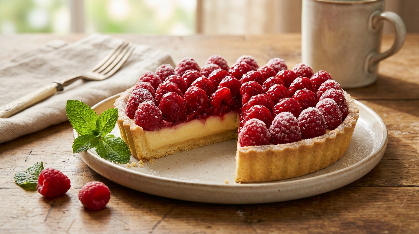 Les anciens versaient toujours une crème pâtissière sous leurs framboises : la raison oubliée explique pourquoi leur tarte ne détrempait jamais