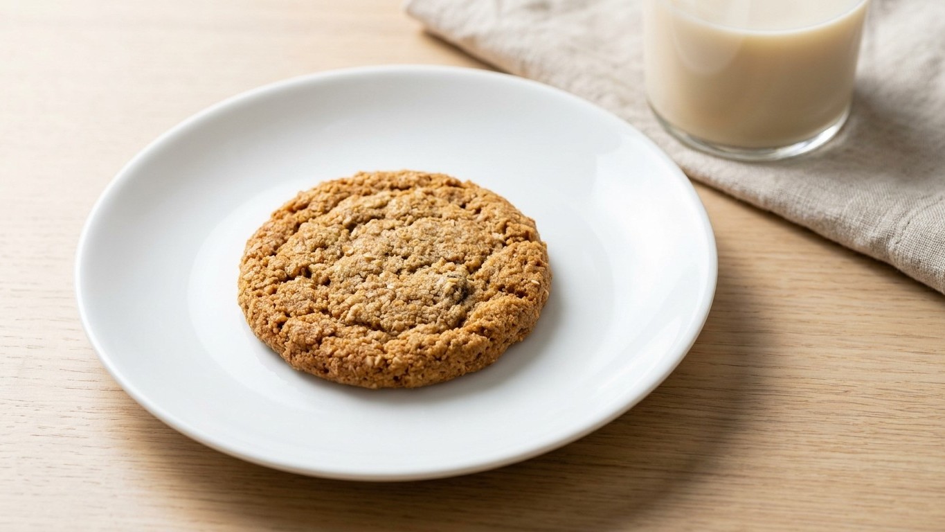 J’ai passé au four la pulpe filtrée de mon lait d’avoine juste pour voir : mes invités m’ont demandé la recette de ces biscuits