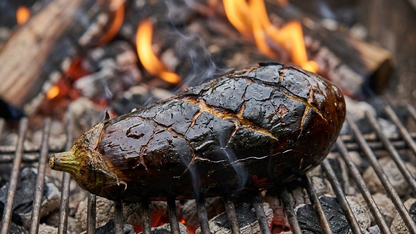 « Je pensais qu&rsquo;il fallait la peler avant cuisson » : pourquoi ce réflexe devant le barbecue prive votre aubergine de son goût fumé