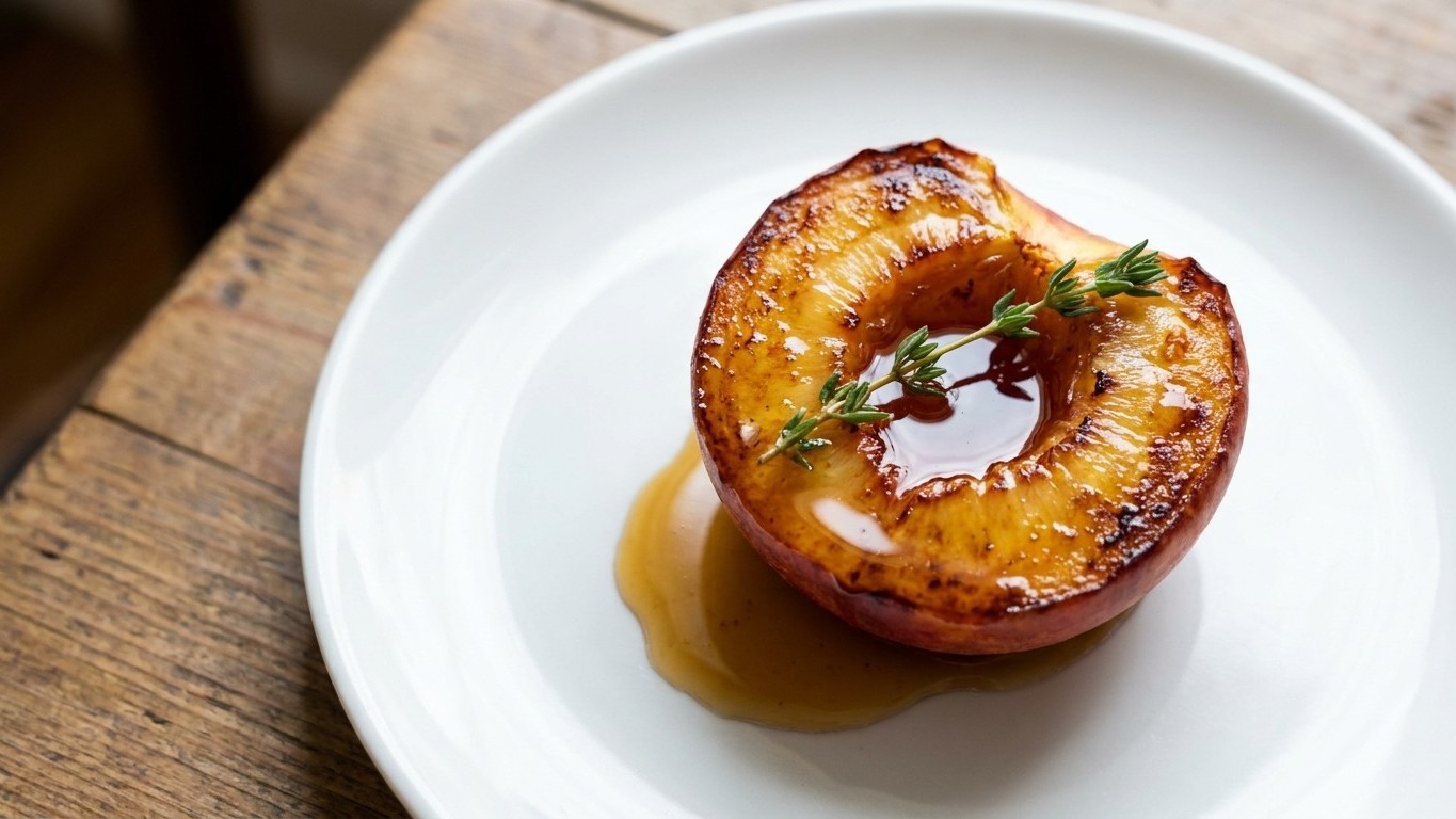 Je servais toujours mes nectarines crues en dessert : le jour où je les ai glissées au four avec ce que je verse sur mes pancakes, j’ai compris pourquoi leur jus devient un sirop