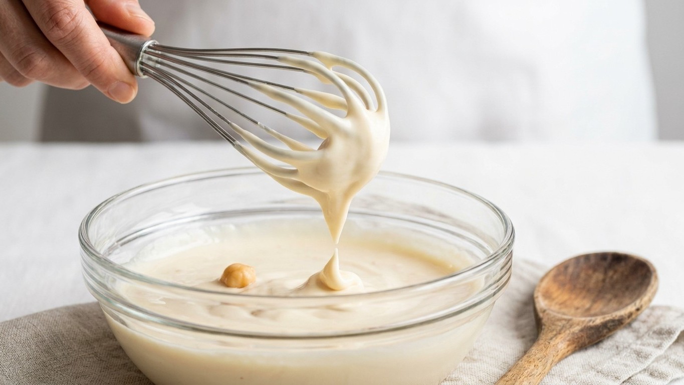 « Je versais toujours le jus de mes pois chiches à l’évier » : personne ne m’avait dit ce qu’il devenait fouetté avec de la moutarde et de l’huile