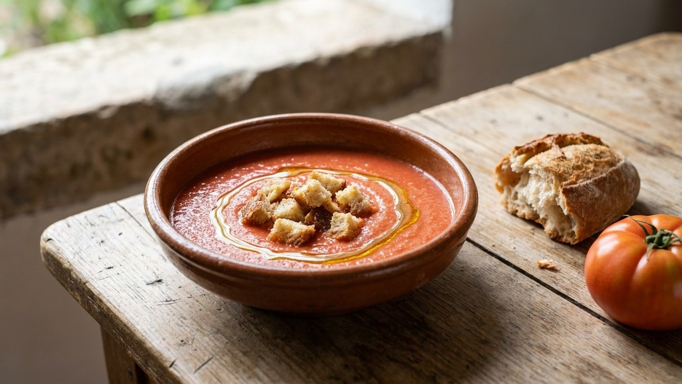 Mon gaspacho restait toujours trop liquide malgré mes efforts : un cuisinier andalou m&rsquo;a montré l&rsquo;ingrédient que je jetais à la poubelle