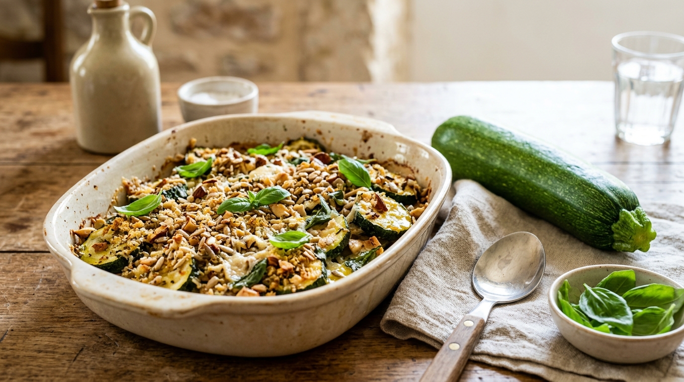 J&rsquo;ai enfourné mes courgettes au basilic sous une couche croustillante : personne n&rsquo;a deviné ce qu&rsquo;il y avait dedans