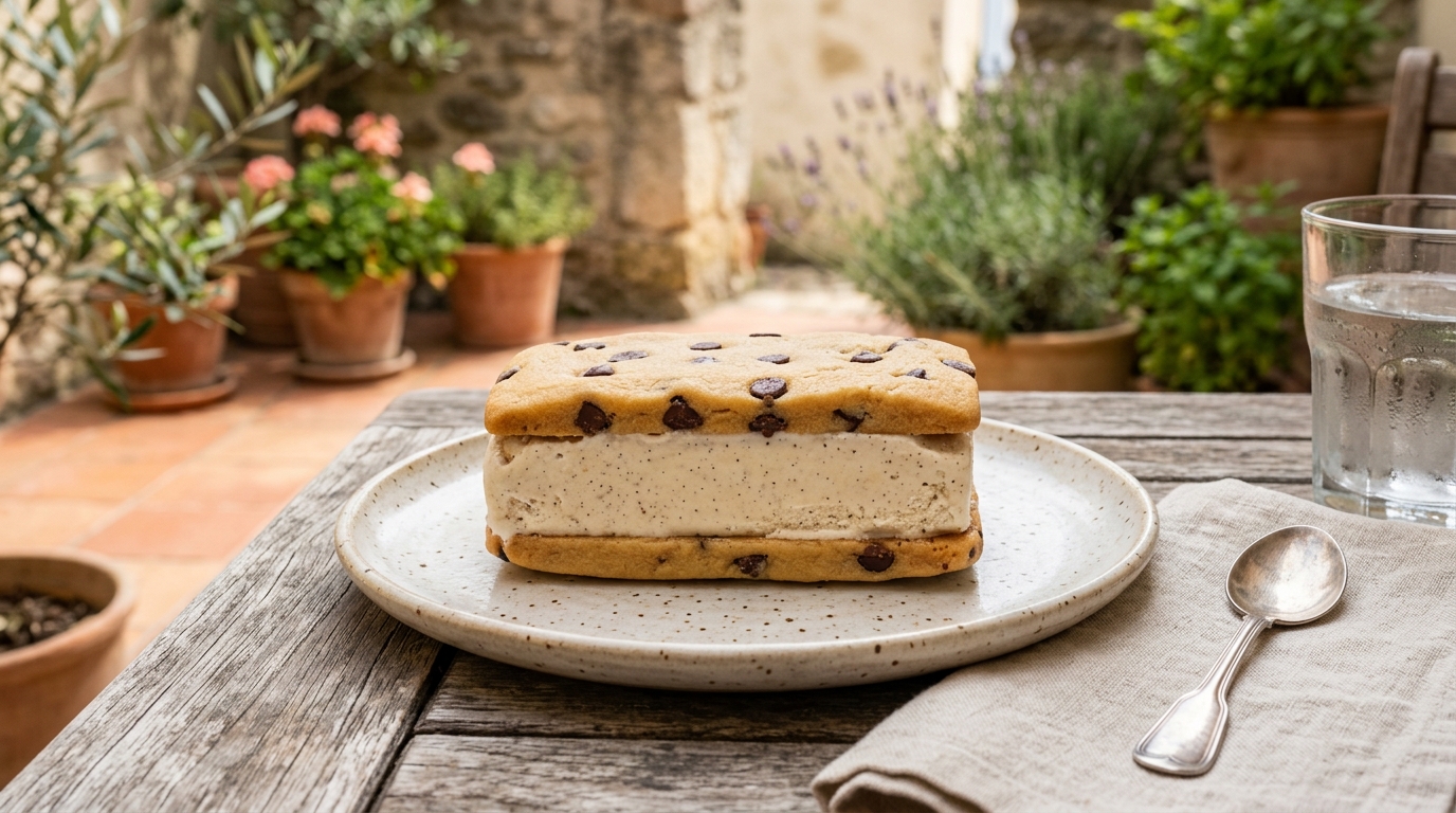 J’ai glissé une glace maison entre deux couches de pâte à cookie juste pour tester : mes invités ont vidé le congélateur
