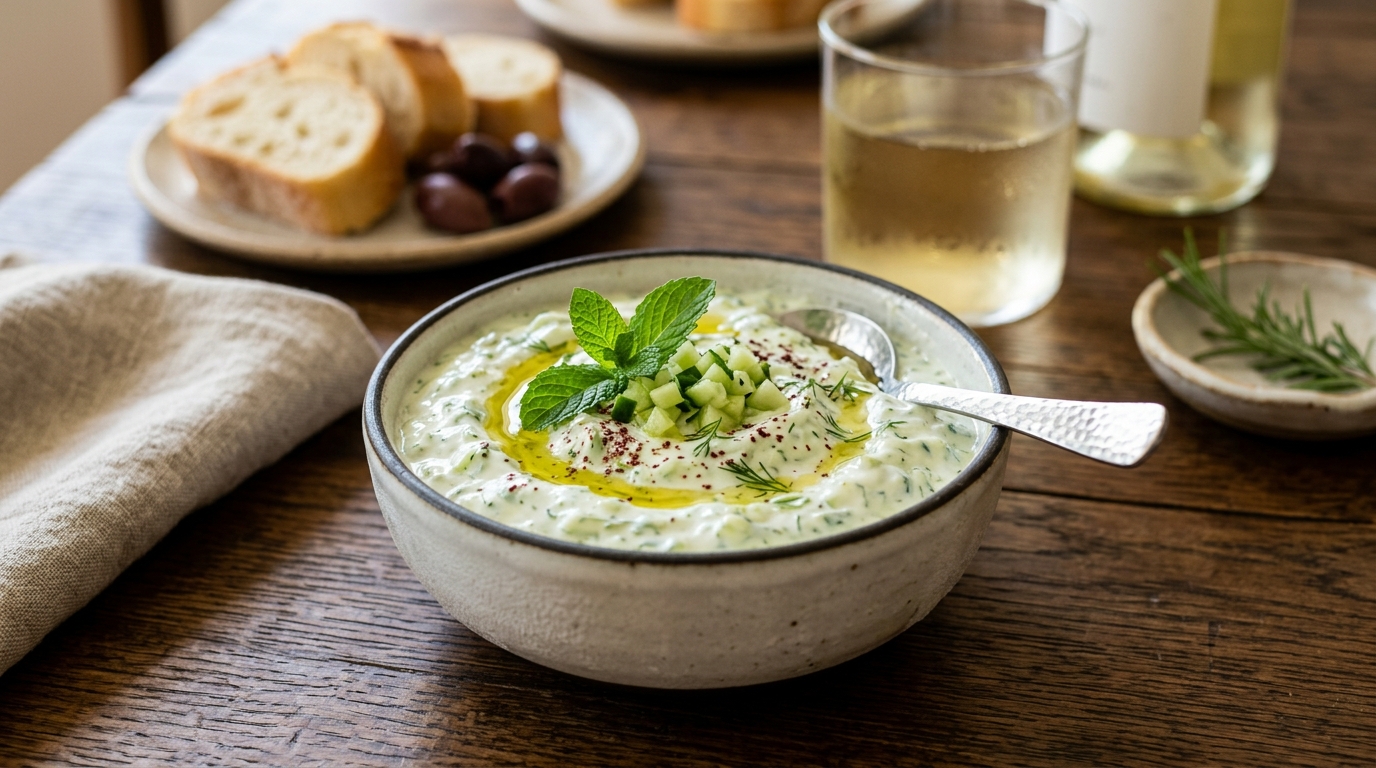 J&rsquo;ai mixé mon tzatziki avec de la menthe et servi le tout glacé : mes invités ont reposé leur verre et m&rsquo;ont demandé le nom du restaurant grec