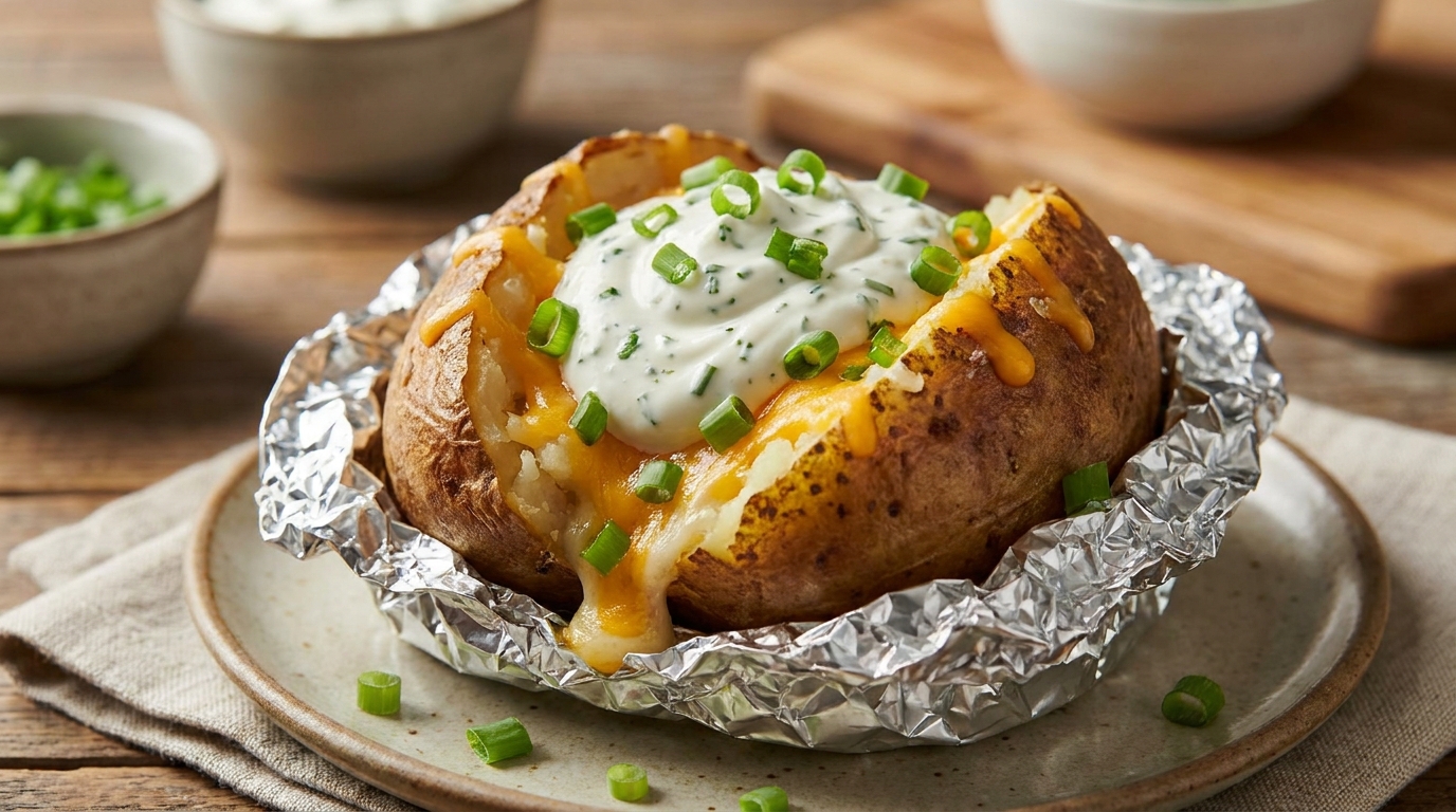 Oubliez le beurre fondu sur vos pommes de terre du barbecue : cette crème à la ciboulette rafle tout en août
