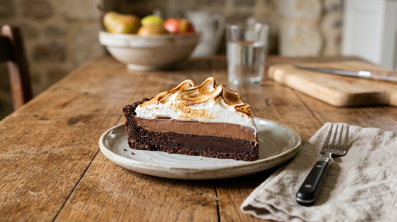 Si votre tarte au chocolat vous semble toujours trop lourde, c&rsquo;est qu&rsquo;il lui manque la couche que personne ne pense à ajouter