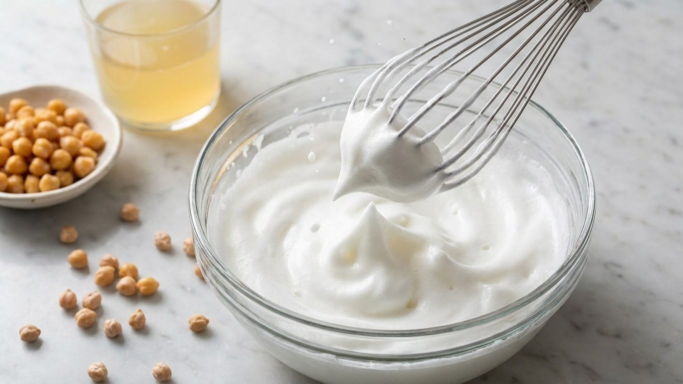 Aquafaba pois chiche : la recette pas à pas pour un résultat bien mousseux