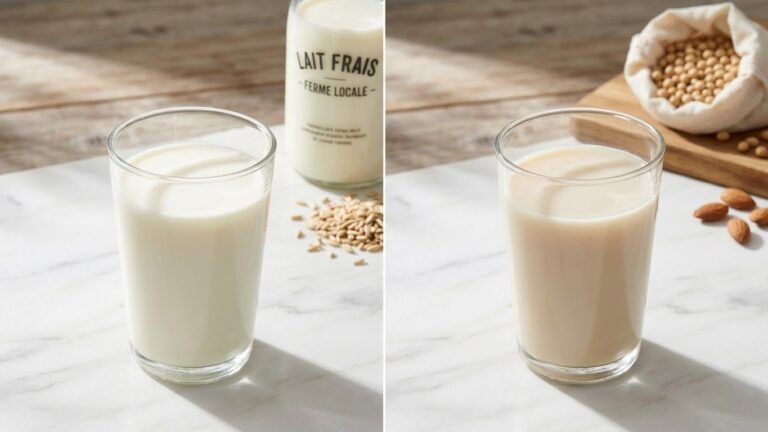 Différence lait végétal lait animal : composition, protéines et usages comparés