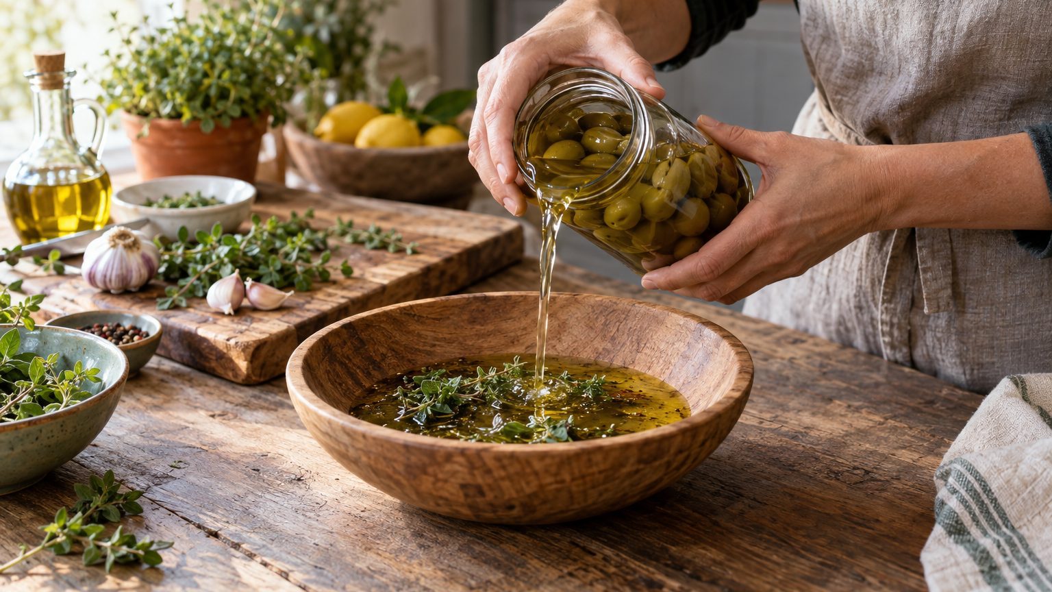 J'ai vidé le jus de mes bocaux d'olives dans l'évier toute ma vie jusqu'à ce qu'une cuisinière grecque me montre ce qu'ell...