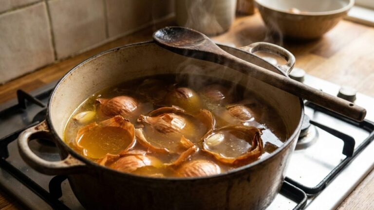 « Je le prépare en 20 minutes et tout le monde m'en réclame » : mon bouillon doré maison sans cube avec seulement 3 ingréd...