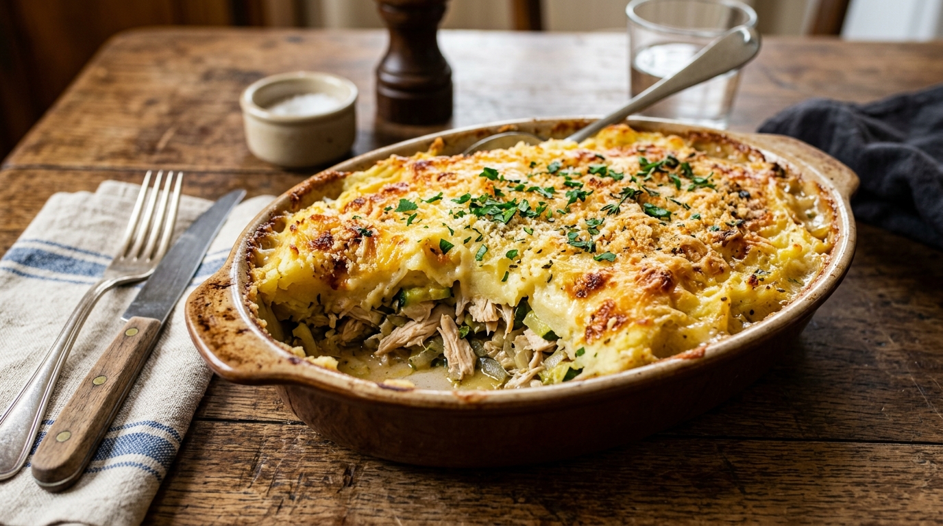 « Je pensais qu’un plat réchauffé perdait tout son goût » : pourquoi ce parmentier poulet-courgettes prouve le contraire