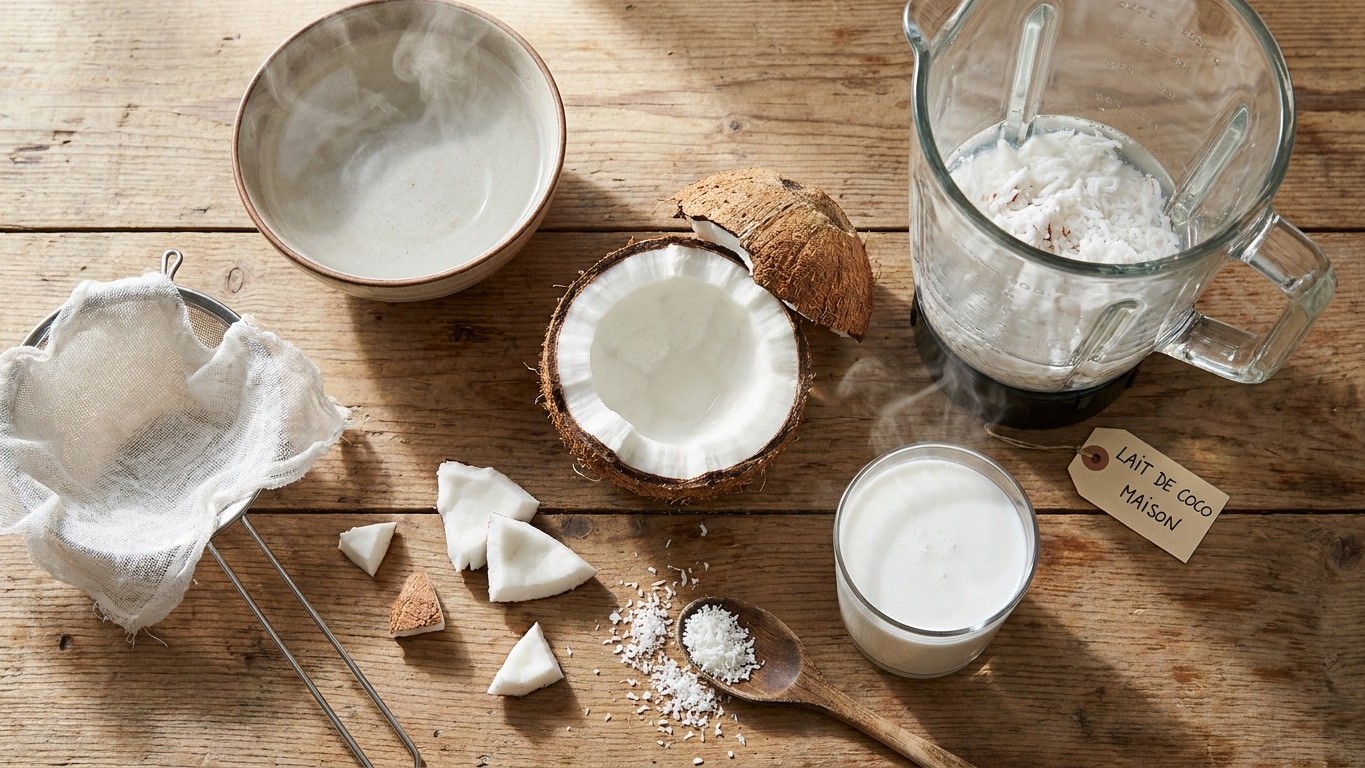 Lait de coco maison : la recette gourmande à base de noix de coco fraîche