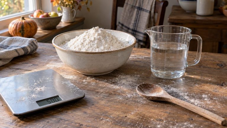 Combien d'eau pour 500 g de farine à pain ?