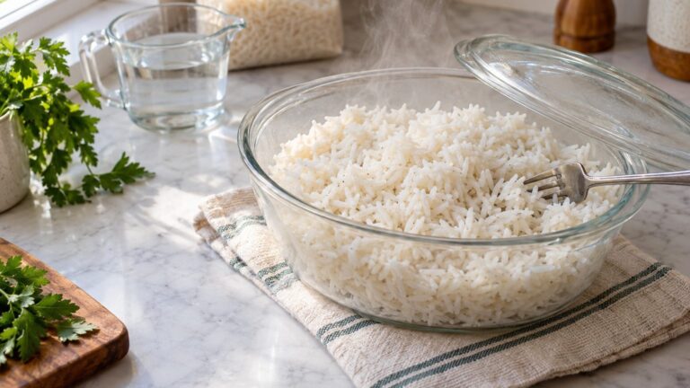 Cuire du riz à la vapeur au micro-ondes