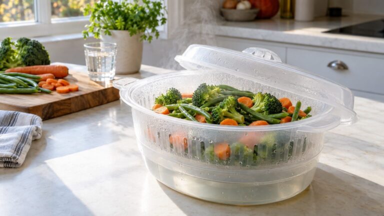 Cuiseur vapeur Tupperware au micro-ondes : mode d'emploi et temps