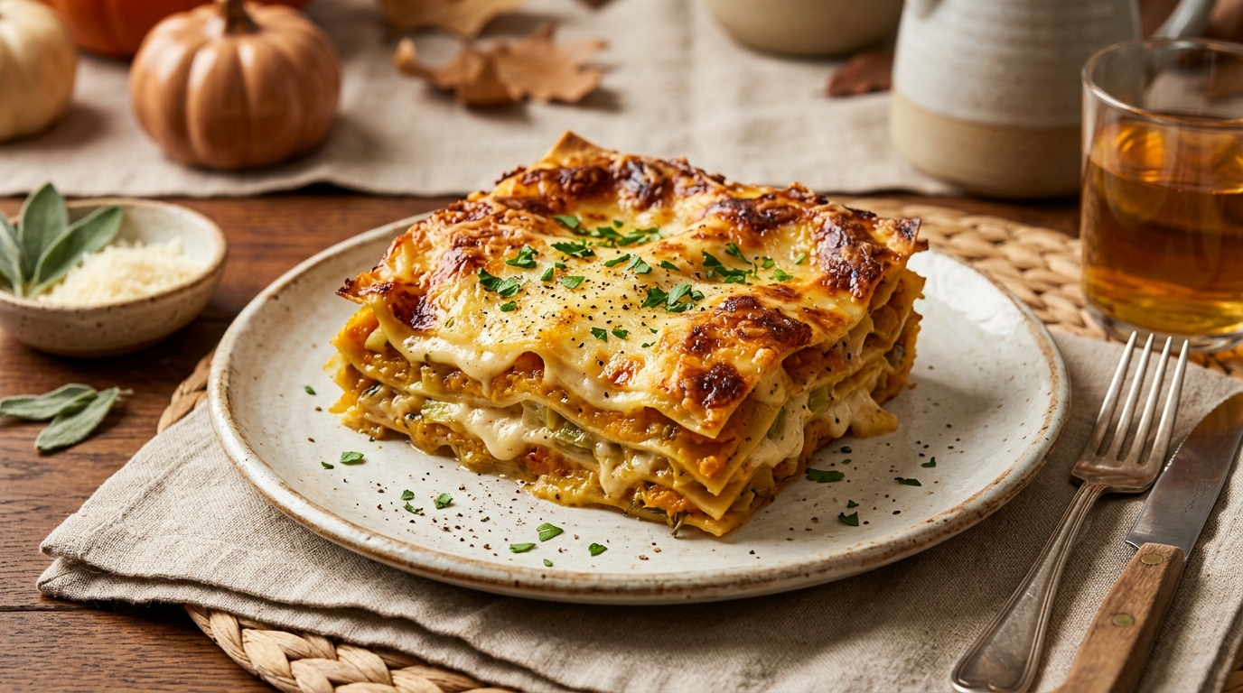 « Je pensais que des lasagnes sans viande seraient sèches » : pourquoi ces lasagnes au potiron gratinées sortent du four plus crémeuses que jamais