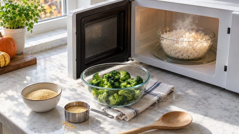 Micro-ondes : temps et puissance pour riz, semoule et légumes