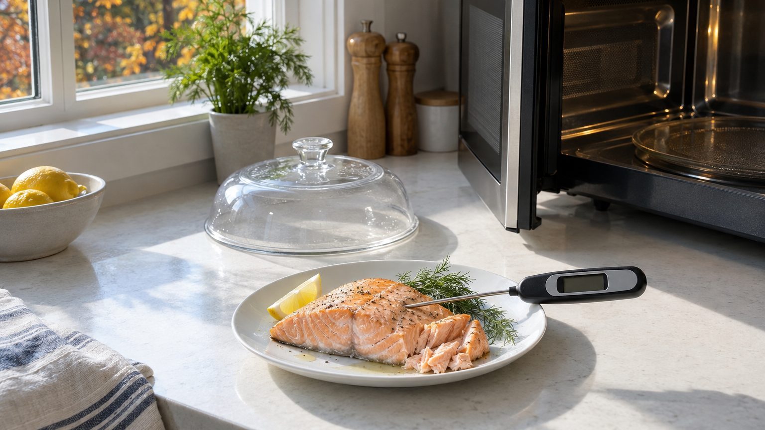 Poisson au micro-ondes : savoir s'il est cuit à cœur