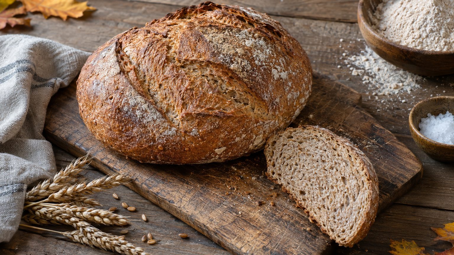 Recette pain complet maison sans machine, pas à pas
