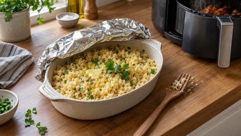 Réchauffer un couscous à l'air fryer sans le dessécher