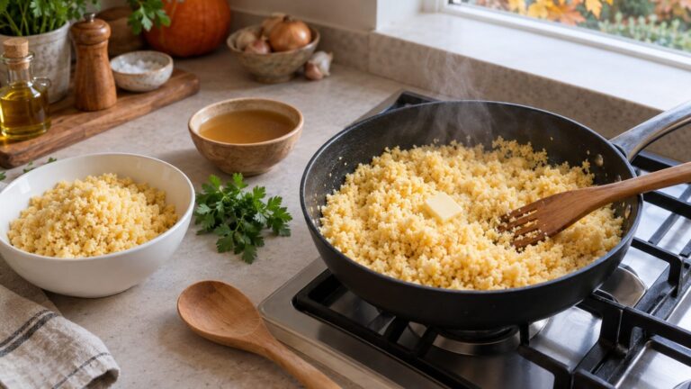 Réchauffer un couscous à la poêle sans le dessécher