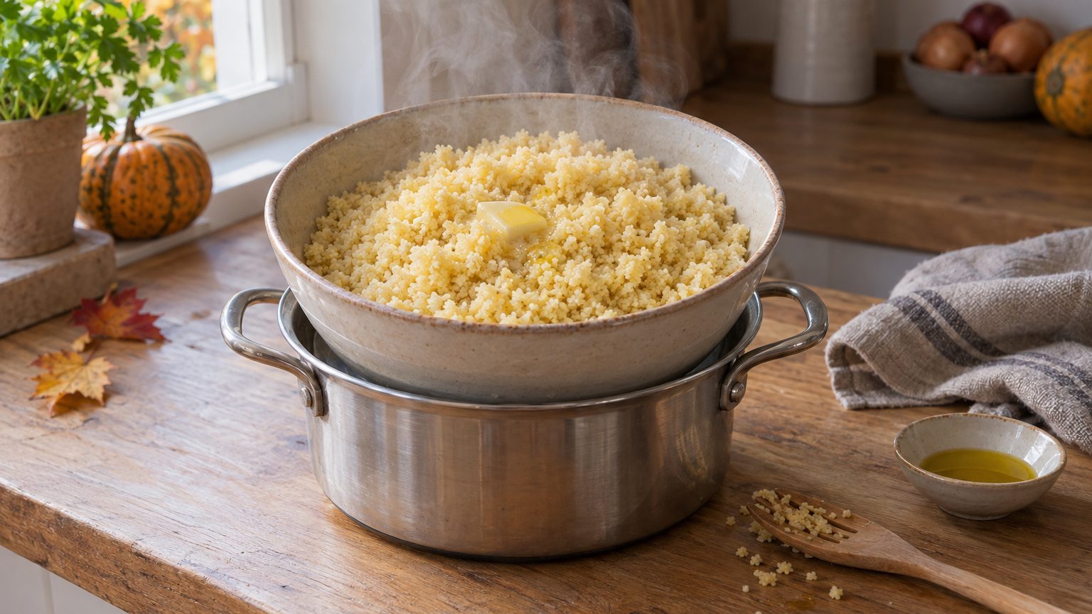 Réchauffer un couscous au bain-marie sans le dessécher