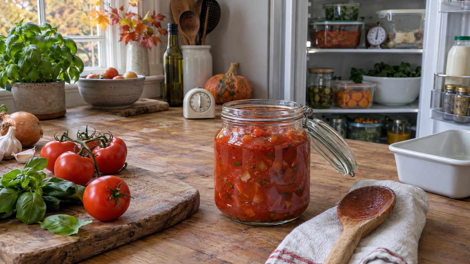 Sauce tomate maison : combien de temps au frigo ?