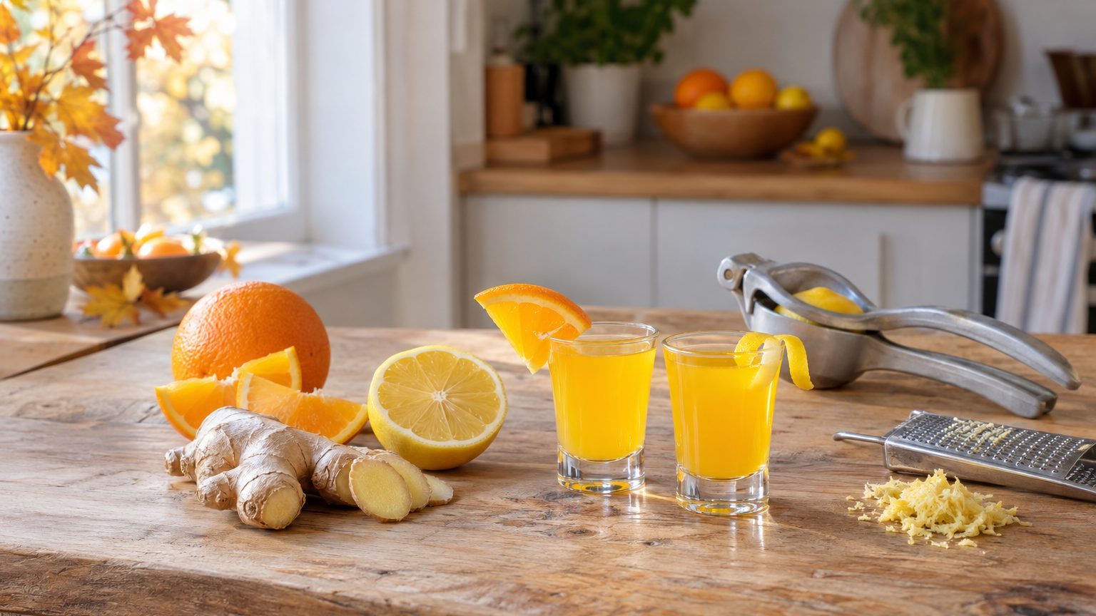 Shot de vitamine C maison : recettes au citron, gingembre et orange