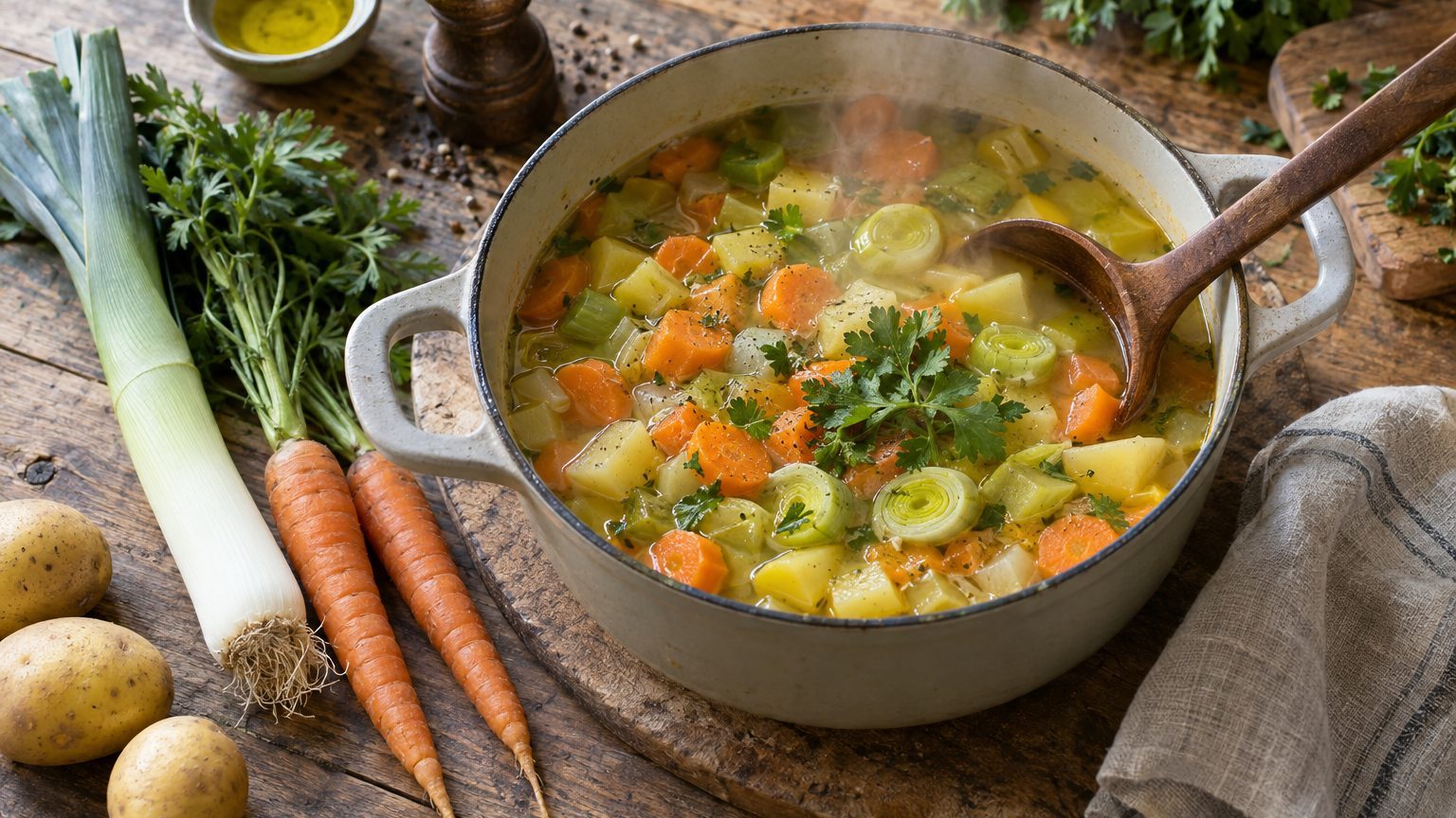Soupe de légumes maison : la méthode pas à pas
